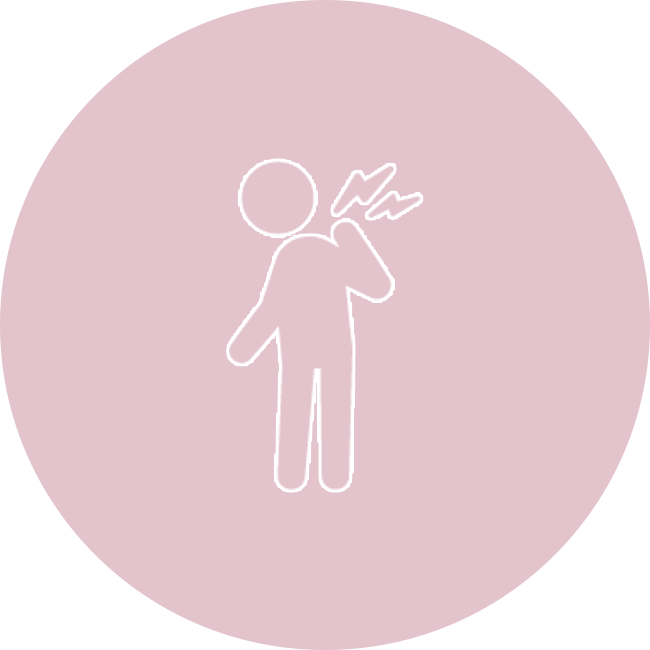 肩を痛めるピクトグラム