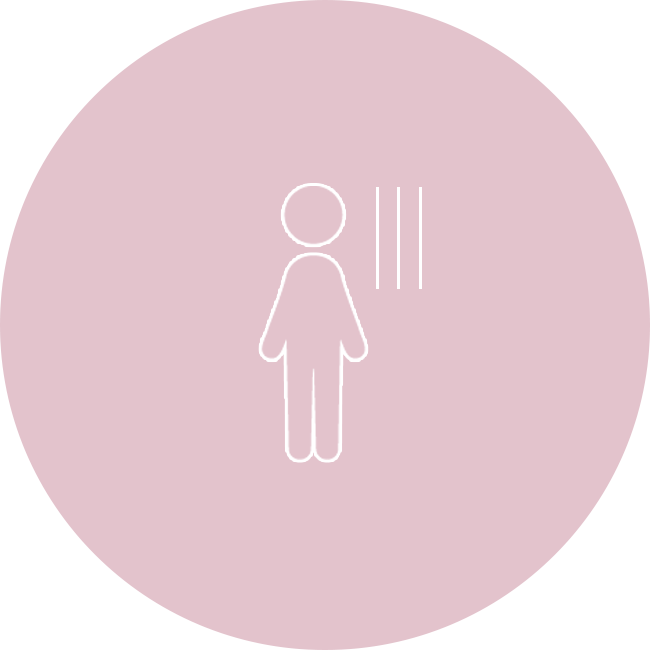 疲れがとれない様子のピクトグラム