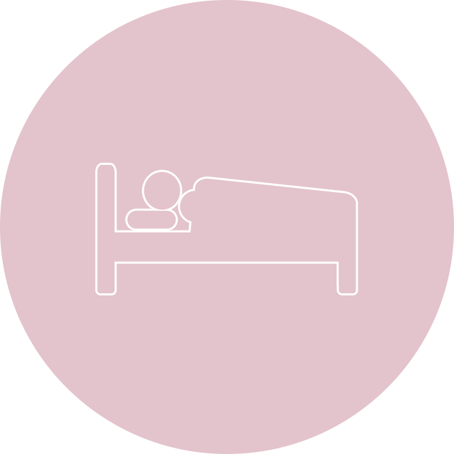 睡眠中のピクトグラム